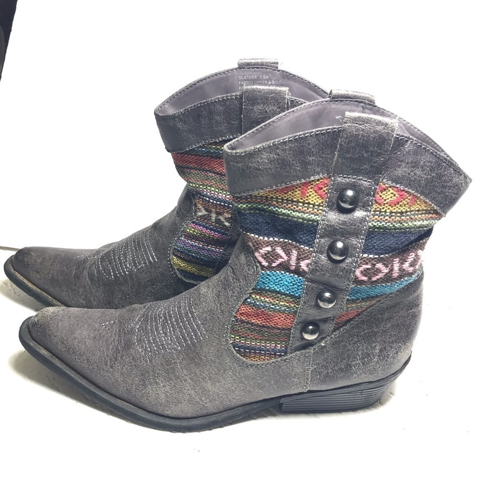 Steve Madden tribe design western botties 7.5 gray - Picture 2 of 6